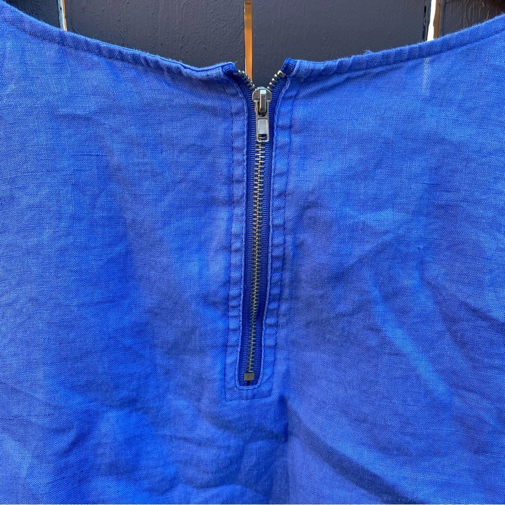 •Erin London periwinkle blue linen top• - Picture 4 of 6